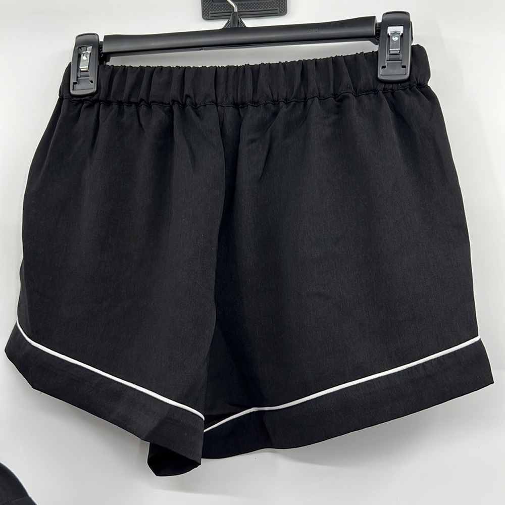 🆕Generation Love Lenox Black White Pajama Set Shorts Pockets Lounge Sleepwear - Picture 6 of 16